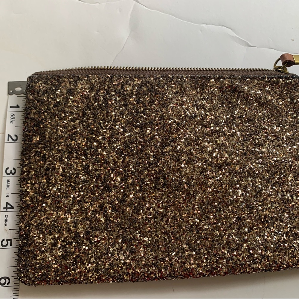 Gold glitter clutch